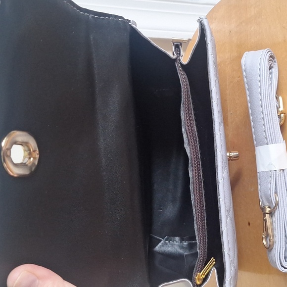 Purplish Gray Quilted Bag - Picture 6 of 6